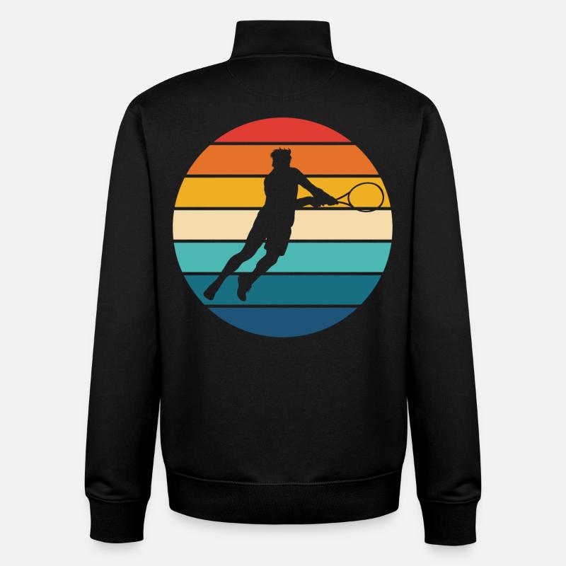 Tennis - Sweat zippé unisexe en coton bio Stanley/Stella - noir