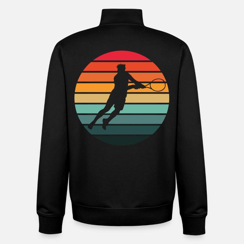 Tennis - Sweat zippé unisexe en coton bio Stanley/Stella - noir
