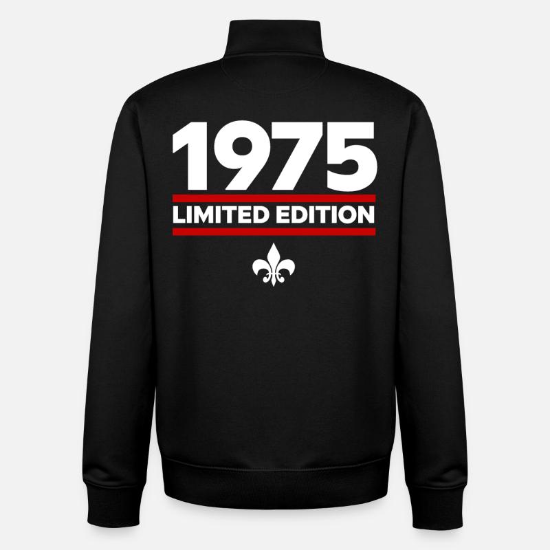 Édition limitée de 1975 - Sweat zippé unisexe en coton bio Stanley/Stella - noir