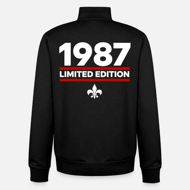 Édition limitée de 1987 - Sweat zippé unisexe en coton bio Stanley/Stella - noir