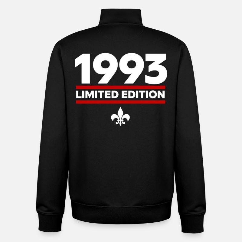 1993 Édition limitée - Sweat zippé unisexe en coton bio Stanley/Stella - noir