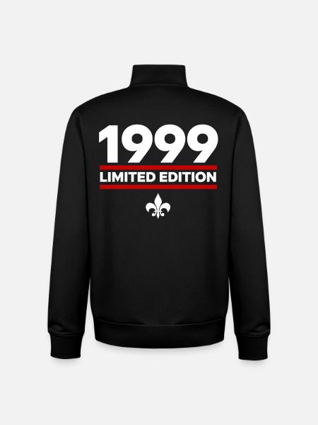 1999 Édition limitée - Sweat zippé unisexe en coton bio Stanley/Stella - noir