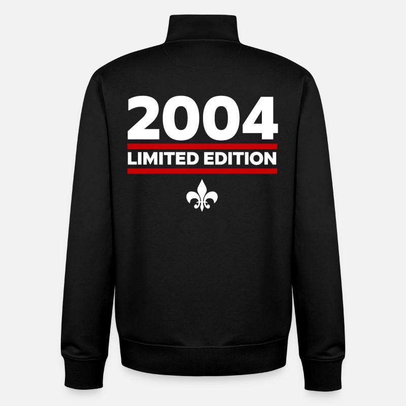 Édition limitée 2004 - Sweat zippé unisexe en coton bio Stanley/Stella - noir