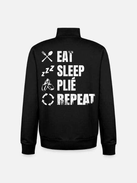Manger Dormir Plié Répéter - Sweat zippé unisexe en coton bio Stanley/Stella - noir