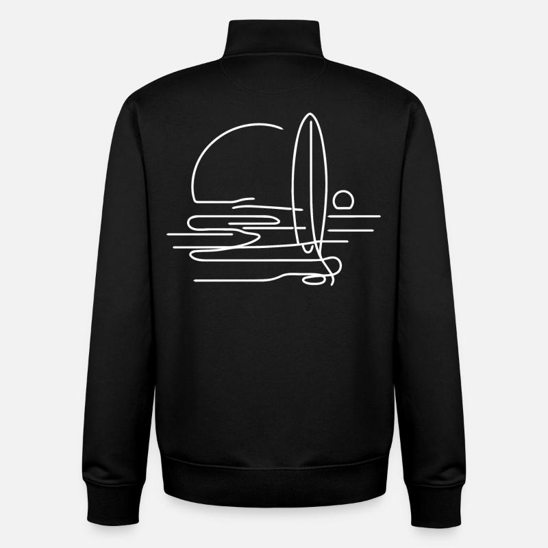 Surf - Sweat zippé unisexe en coton bio Stanley/Stella - noir