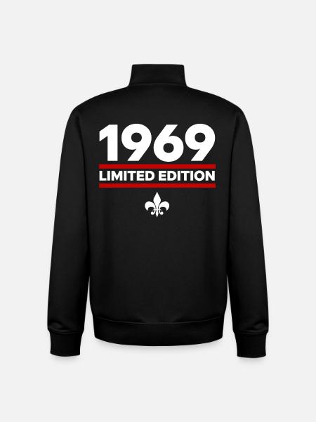 Édition limitée de 1969 - Sweat zippé unisexe en coton bio Stanley/Stella - noir