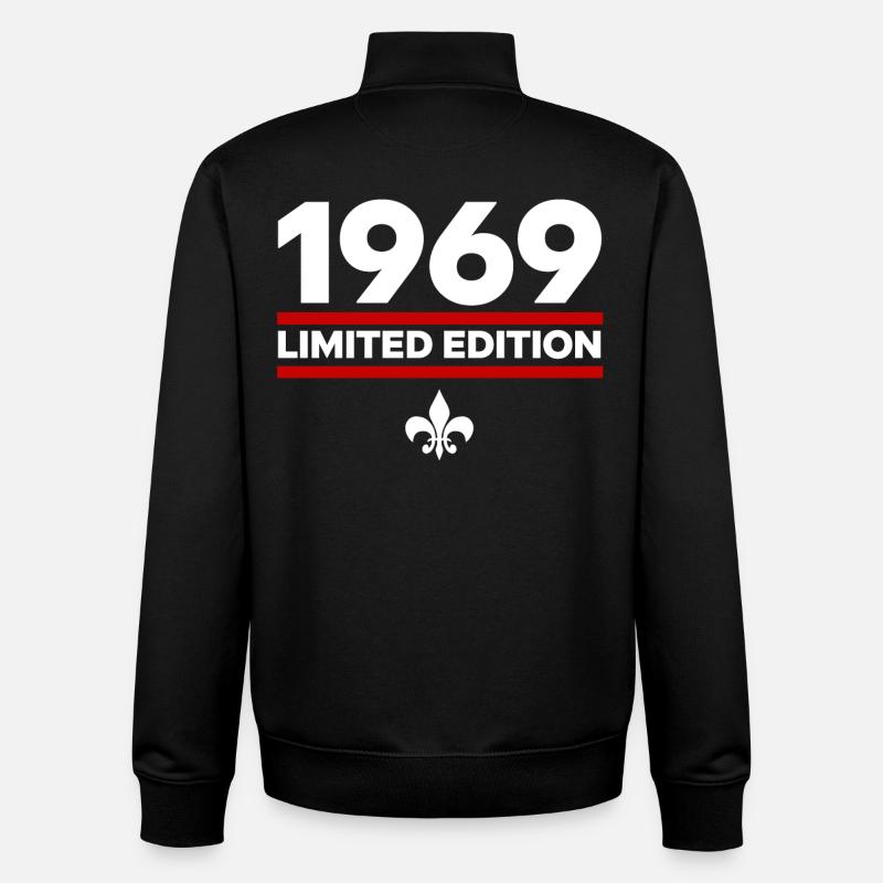 Édition limitée de 1969 - Sweat zippé unisexe en coton bio Stanley/Stella - noir
