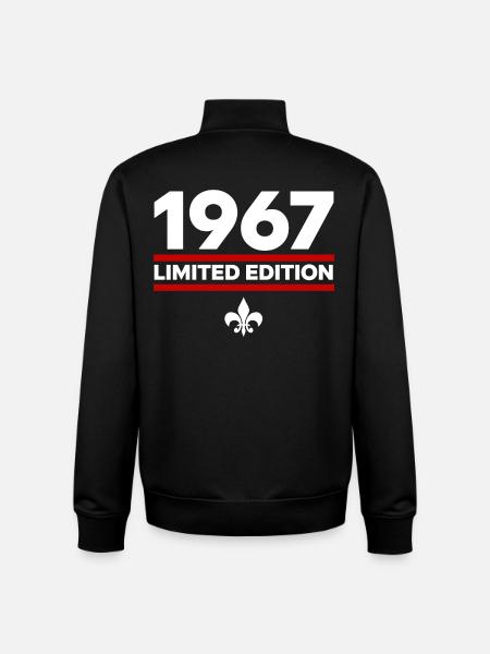 Édition limitée de 1967 - Sweat zippé unisexe en coton bio Stanley/Stella - noir