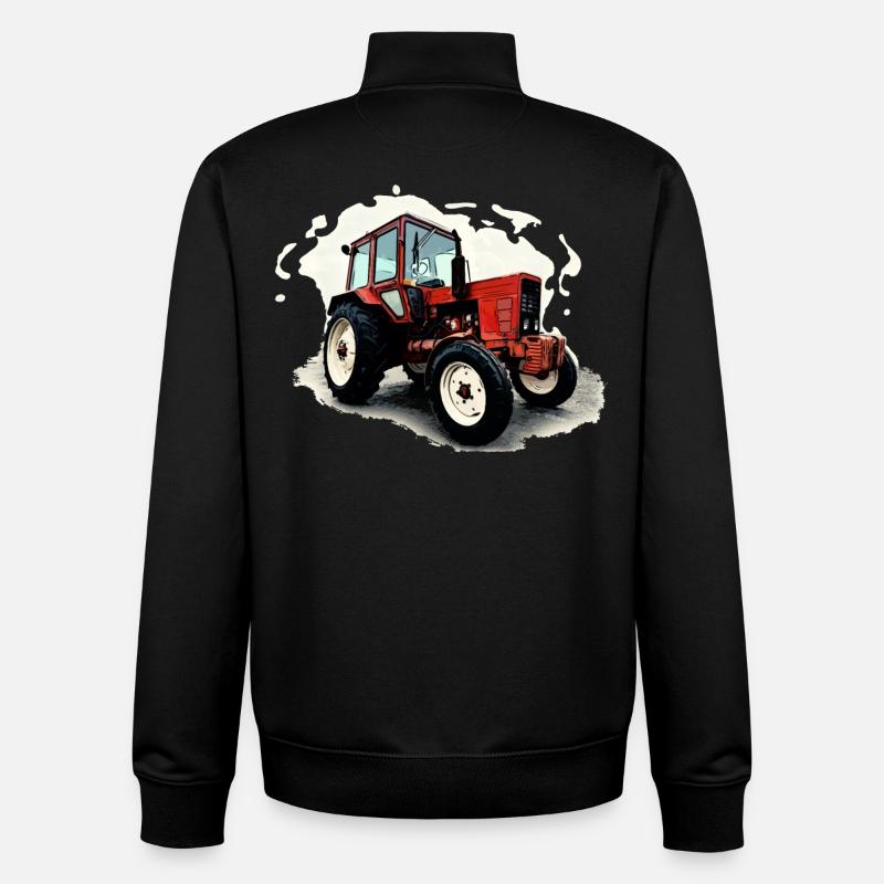 Traktor Belarus MTS 550 - Unisex Organic Zip Sweatshirt von Stanley/Stella - Schwarz