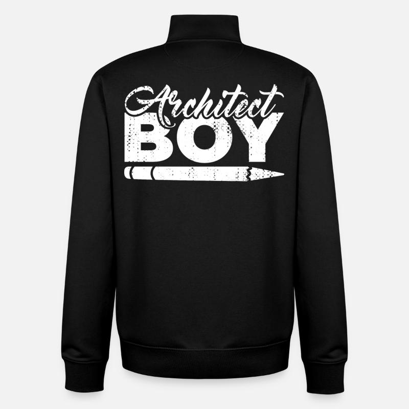 Architect Boy - Unisex Organic Zip Sweatshirt by Stanley/Stella - black