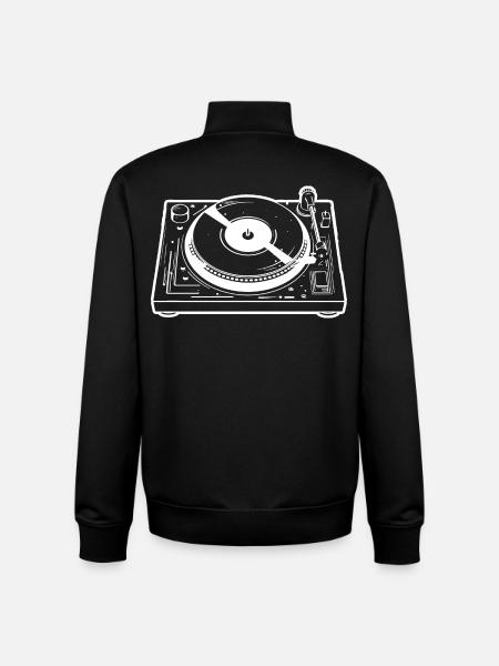 DJ Turntable - Unisex Organic Zip Sweatshirt von Stanley/Stella - Schwarz