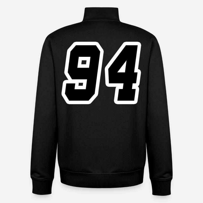 Nummer vierundneunzig 94 - Unisex Organic Zip Sweatshirt von Stanley/Stella - Schwarz