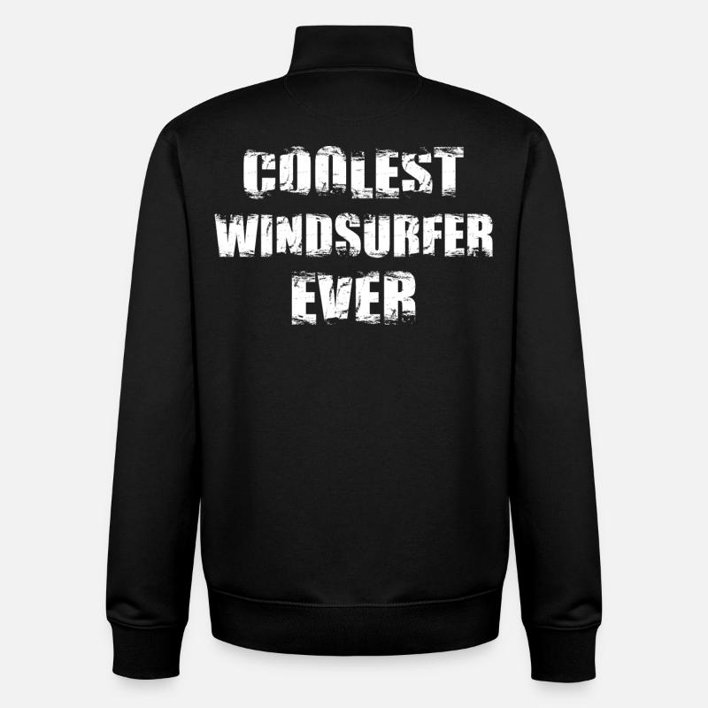 Coolest Windsurfer Ever - Unisex Organic Zip Sweatshirt by Stanley/Stella - black
