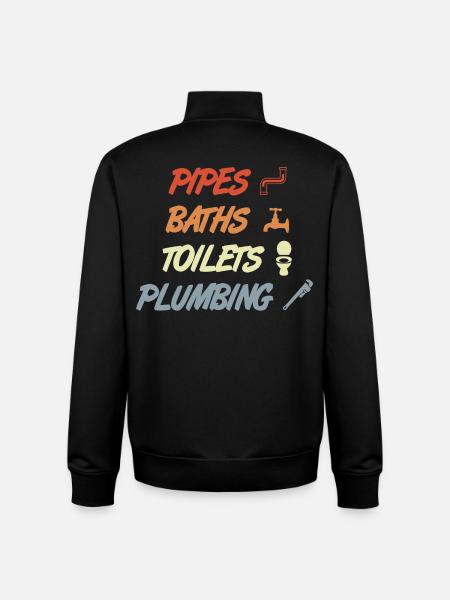 Plumbing - Unisex Organic Zip Sweatshirt by Stanley/Stella - black