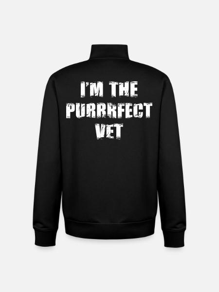 Ich bin der perfekte Tierarzt - Unisex Organic Zip Sweatshirt von Stanley/Stella - Schwarz