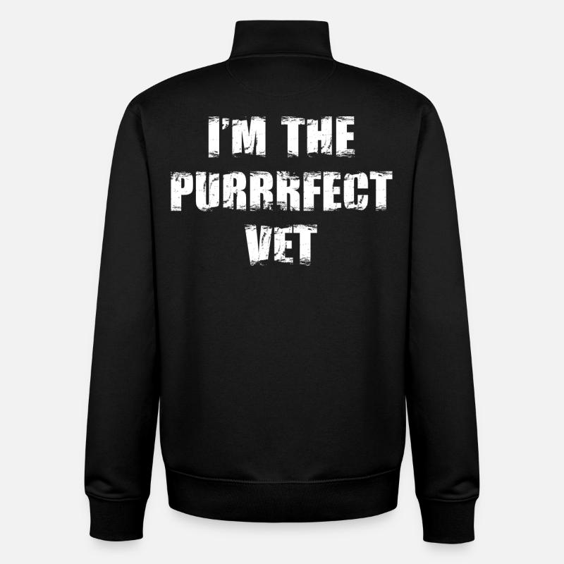 Ich bin der perfekte Tierarzt - Unisex Organic Zip Sweatshirt von Stanley/Stella - Schwarz