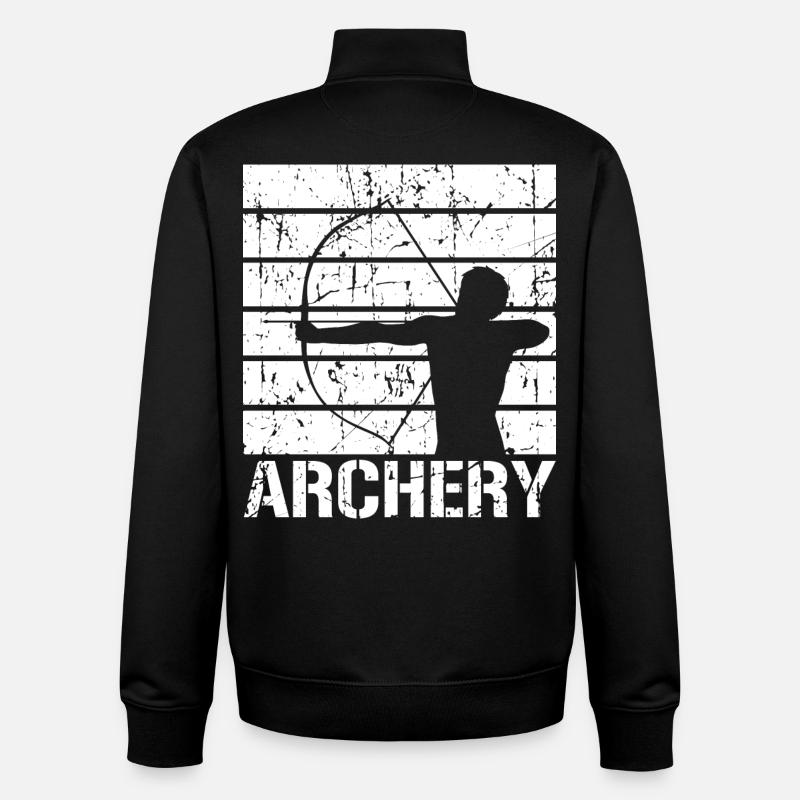 Fun archery - Unisex Organic Zip Sweatshirt by Stanley/Stella - black