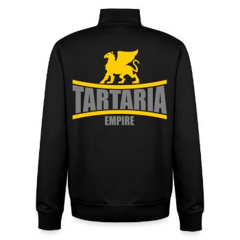 Empire de Tartarie | Couleurs modifiables - Sweat zippé unisexe en coton bio Stanley/Stella - noir - Dos - AI Model Male 185 light (185cm)