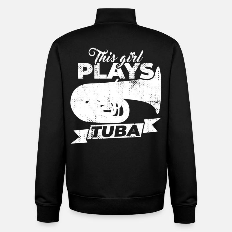 Tuba Mädchen - Unisex Organic Zip Sweatshirt von Stanley/Stella - Schwarz