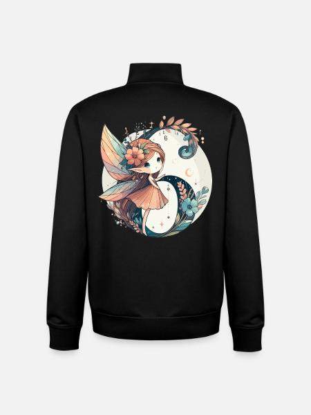 Regalo di compleanno dell'elfo fatato di 6 anni - Felpa unisex con zip in cotone biologico di Stanley/Stella - nero