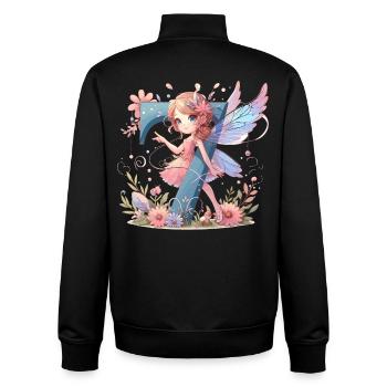 7 Jahre Fee Elfe Geburtstag Geschenk - Unisex Organic Zip Sweatshirt von Stanley/Stella - Schwarz - Hinten - AI Model Male 185 light (185cm)