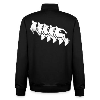 Wellenreiter Zeichnung - Unisex Organic Zip Sweatshirt von Stanley/Stella - Schwarz - Hinten - AI Model Male 185 light (185cm)