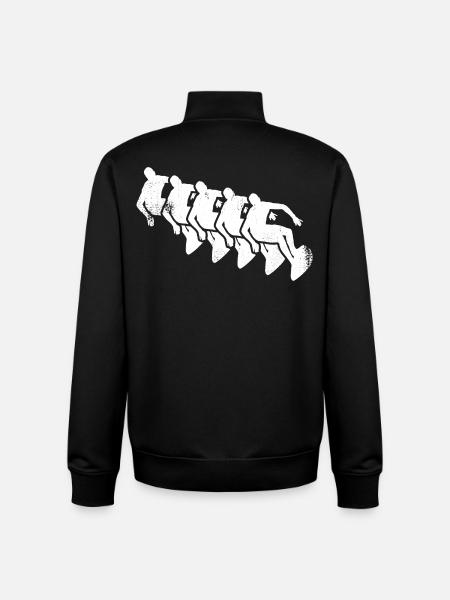 Wave Rider Drawing - Unisex Organic Zip Sweatshirt by Stanley/Stella - black