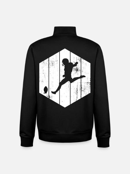 Footballer Sketch - Unisex Organic Zip Sweatshirt by Stanley/Stella - black