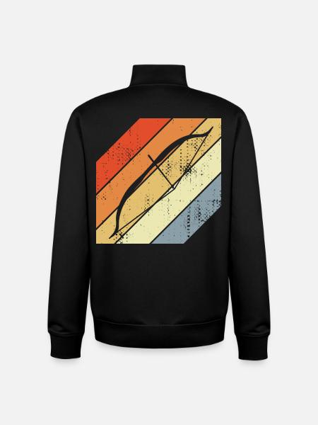 Retro Archery - Unisex Organic Zip Sweatshirt by Stanley/Stella - black