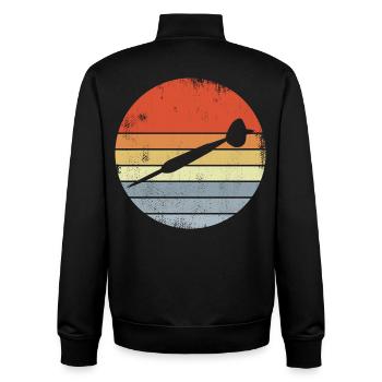 Vintage Dartpfeil - Unisex Organic Zip Sweatshirt von Stanley/Stella - Schwarz - Hinten - AI Model Male 185 light (185cm)