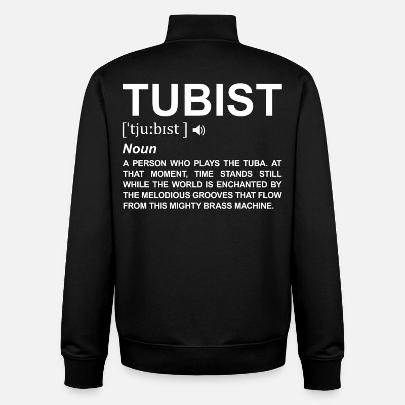 Explication du terme tubiste - Sweat zippé unisexe en coton bio Stanley/Stella - noir