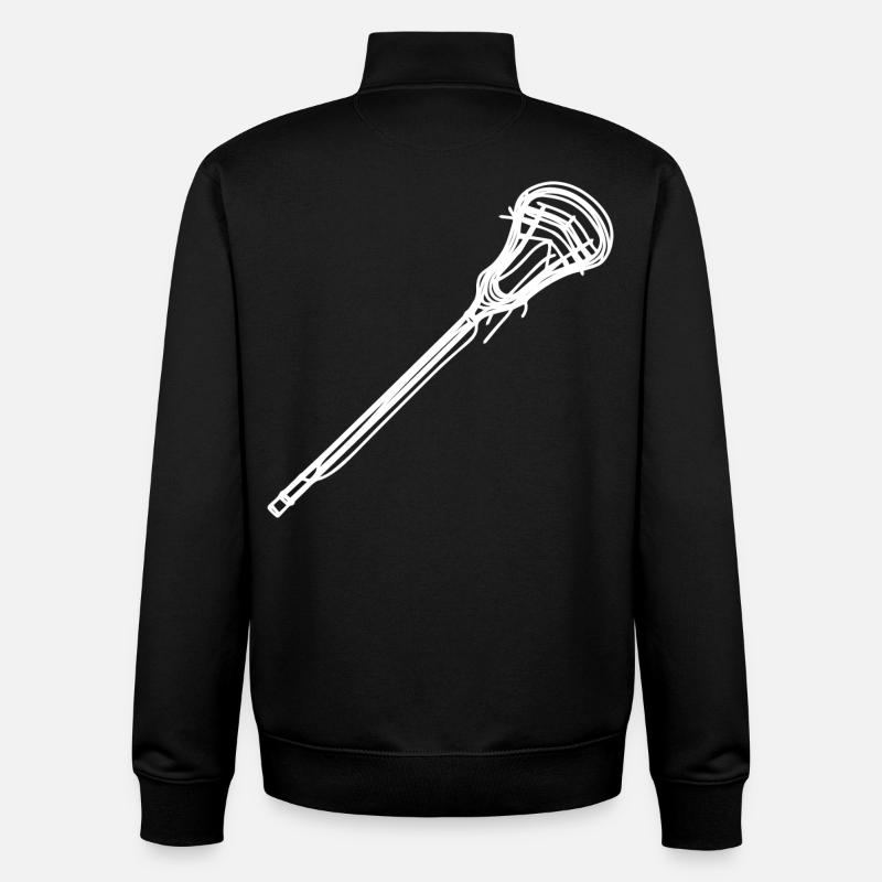 Croquis de raquette de crosse - Sweat zippé unisexe en coton bio Stanley/Stella - noir