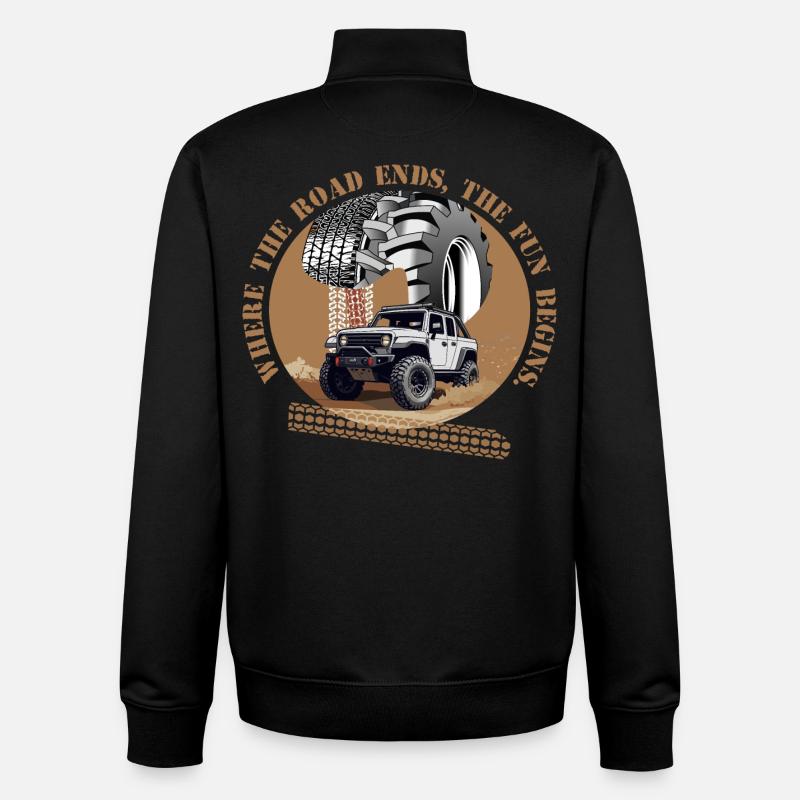 Off-Road Driver - Unisex Organic Zip Sweatshirt by Stanley/Stella - black