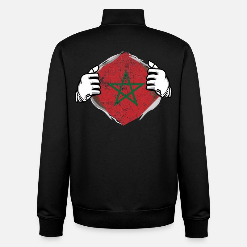 Marokko - Unisex Organic Zip Sweatshirt von Stanley/Stella - Schwarz