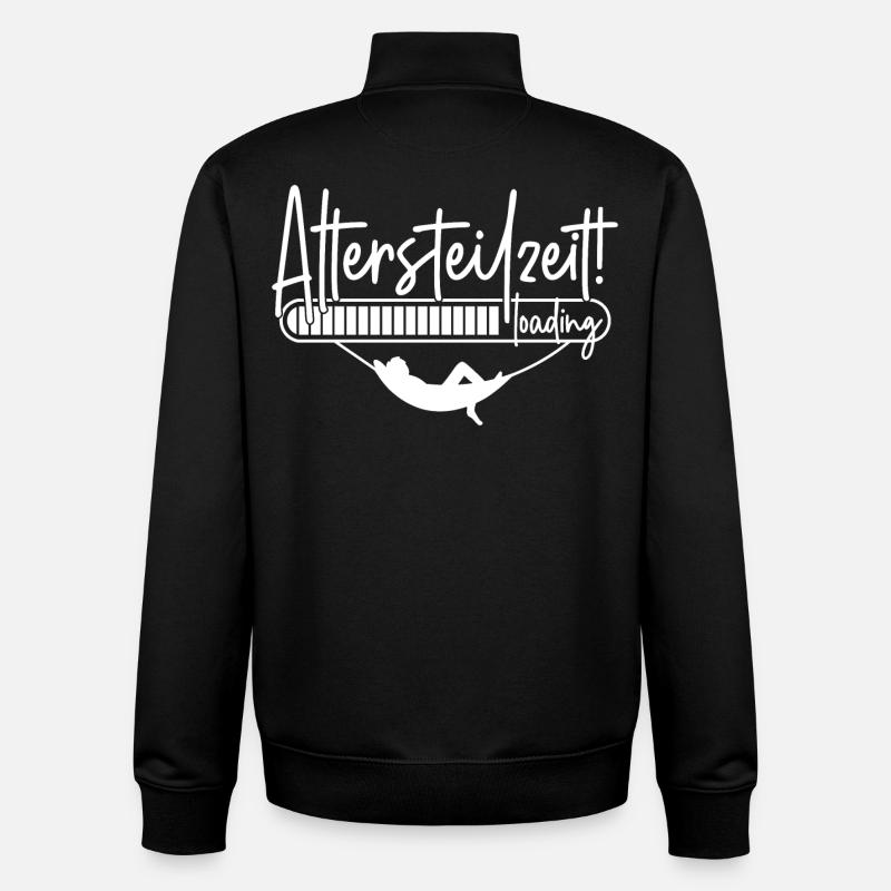 Altersteilzeit loading Ladebalken Hängematte ATZ - Unisex Organic Zip Sweatshirt von Stanley/Stella - Schwarz