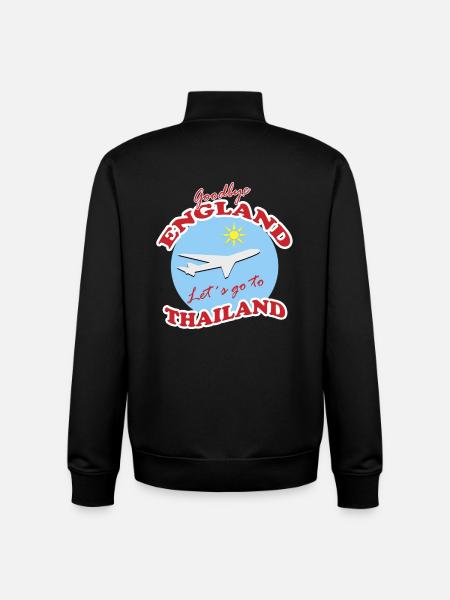 Thaïlande Voyage Adieu Conception d’Avion - Sweat zippé unisexe en coton bio Stanley/Stella - noir