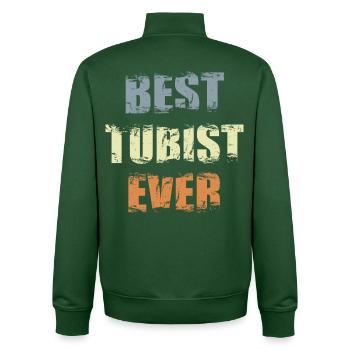 Bester Tubaspieler - Unisex Organic Zip Sweatshirt von Stanley/Stella - Flaschengrün - Hinten - AI Model Male 185 dark (185cm)