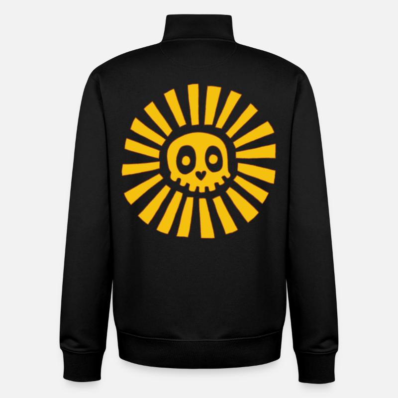 Sunny Skull - Unisex Organic Zip Sweatshirt by Stanley/Stella - black