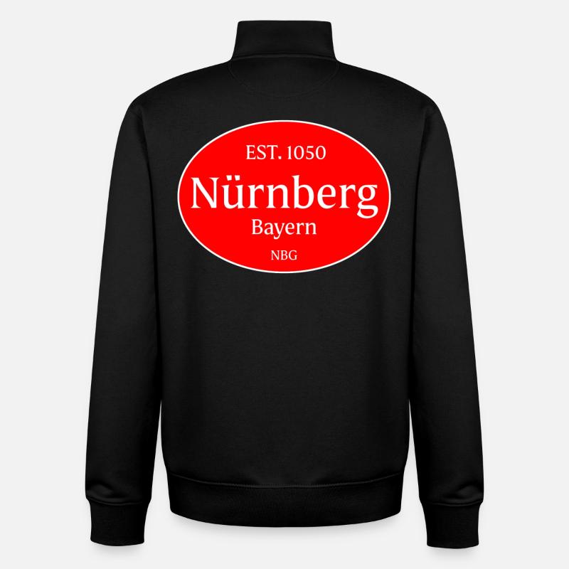 Nuremberg, Germany - Unisex Organic Zip Sweatshirt by Stanley/Stella - black