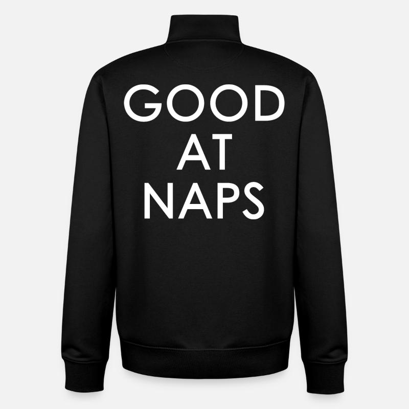 Good At Naps - Unisex Organic Zip Sweatshirt von Stanley/Stella - Schwarz