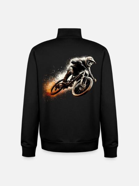 MTB Mountainbiking Mountainbiken Geschenk - Unisex Organic Zip Sweatshirt von Stanley/Stella - Schwarz