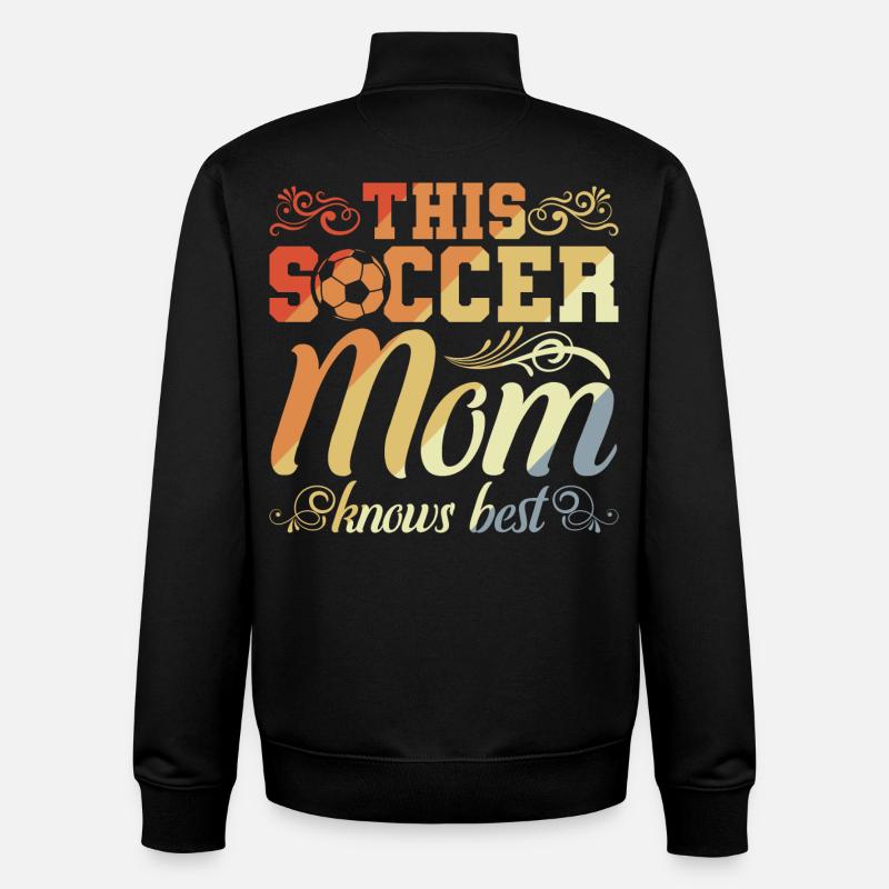 Fußball Mutter - Unisex Organic Zip Sweatshirt von Stanley/Stella - Schwarz