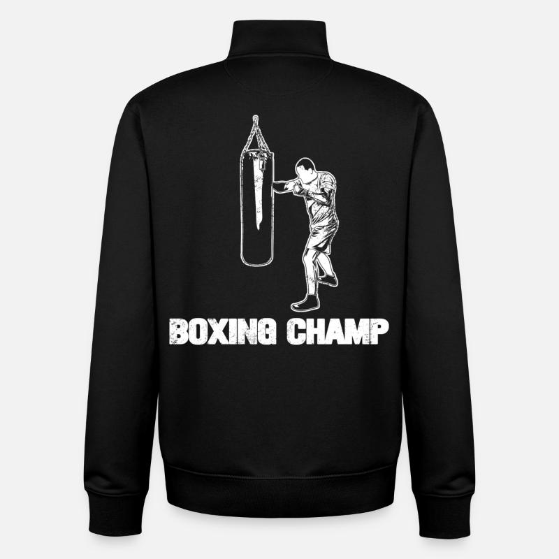 Boxing Champ - Unisex Organic Zip Sweatshirt von Stanley/Stella - Schwarz