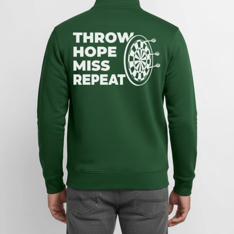 throwing, hoping, missing, repeating Unisex Organic Zip Sweatshirt by Stanley/Stella