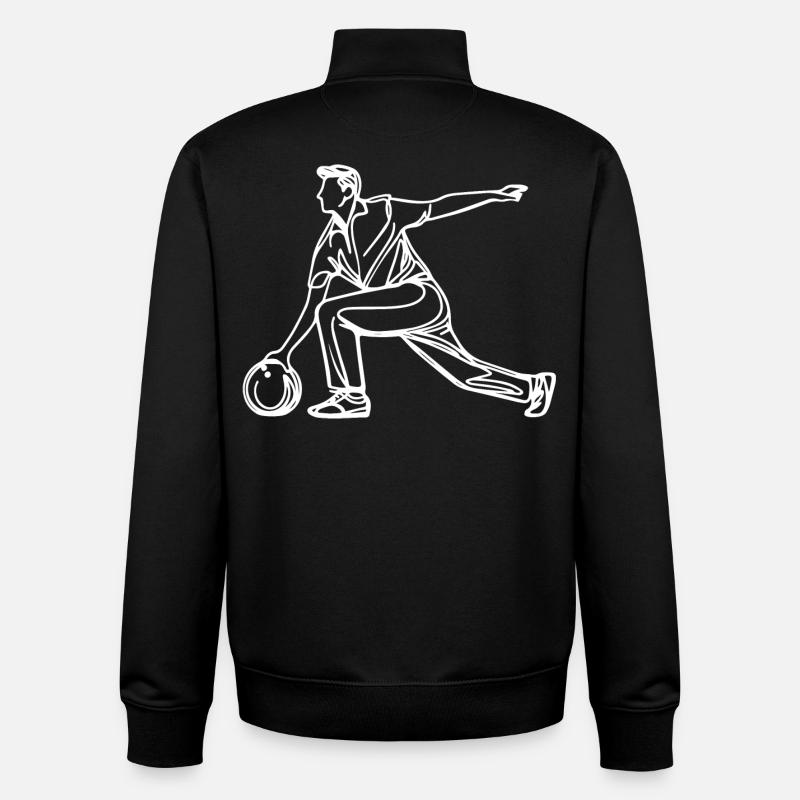 Croquis de melon - Sweat zippé unisexe en coton bio Stanley/Stella - noir