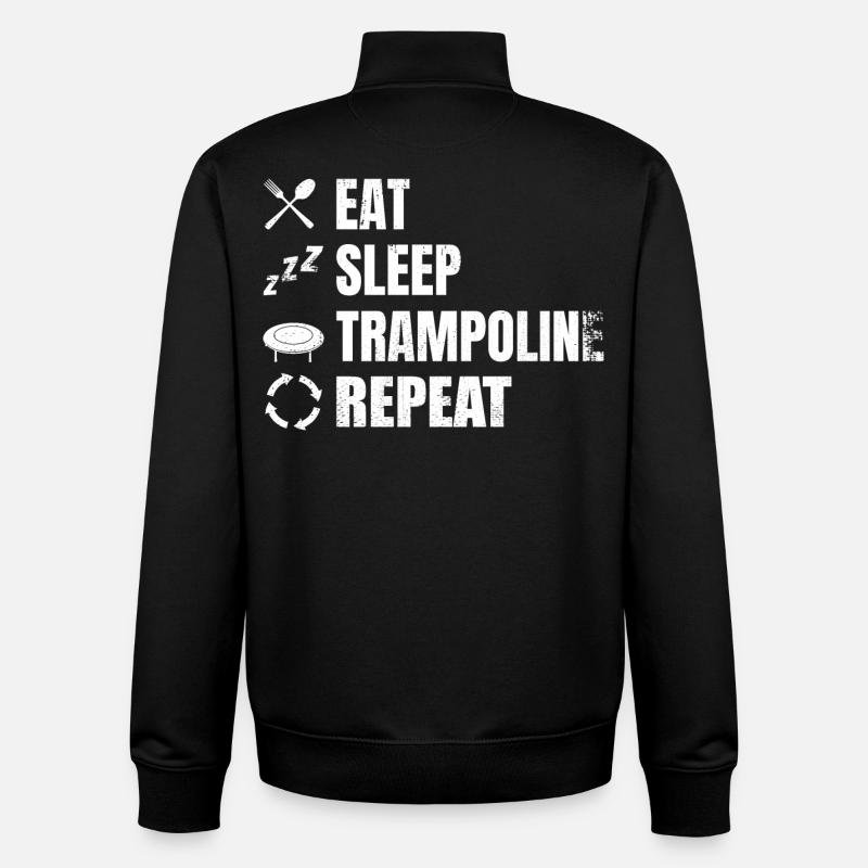 Lustiger Trampolinist Terminplan - Unisex Organic Zip Sweatshirt von Stanley/Stella - Schwarz