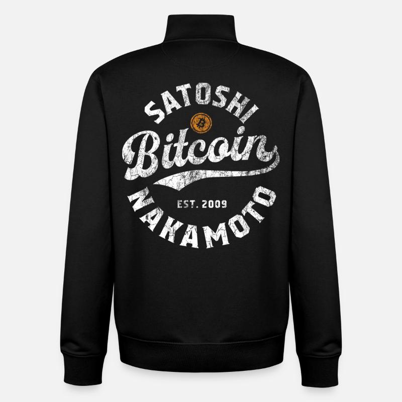 Bitcoin - Nous aimons les crypto-monnaies - Sweat zippé unisexe en coton bio Stanley/Stella - noir