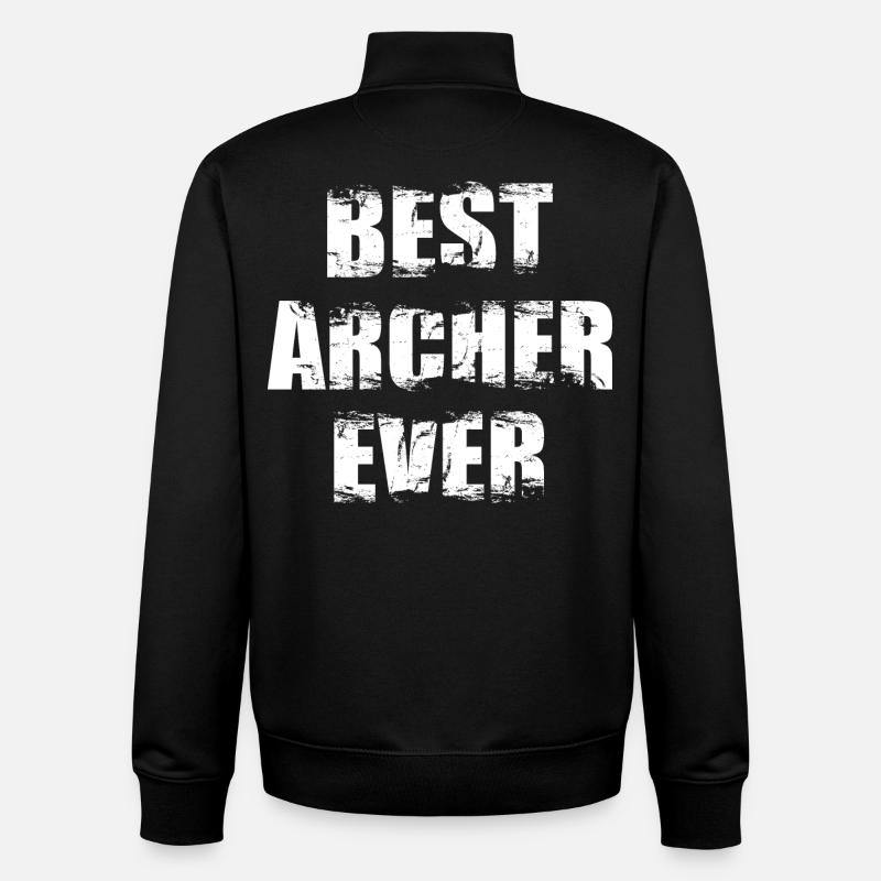 Meilleur archer - Sweat zippé unisexe en coton bio Stanley/Stella - noir