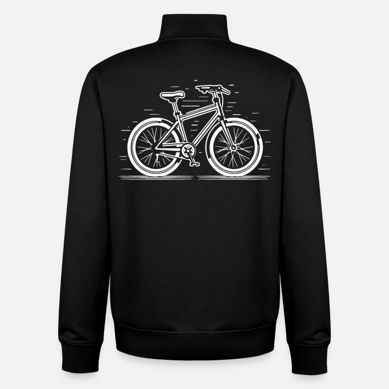 Bicycle Illustration - Unisex Organic Zip Sweatshirt by Stanley/Stella - black