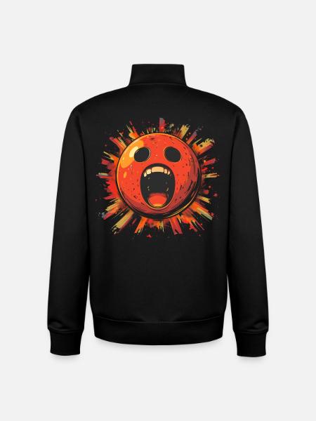 Boule de bowling effrayante - Sweat zippé unisexe en coton bio Stanley/Stella - noir